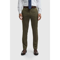 Damon - Calças de tweed verde-oliva para homem