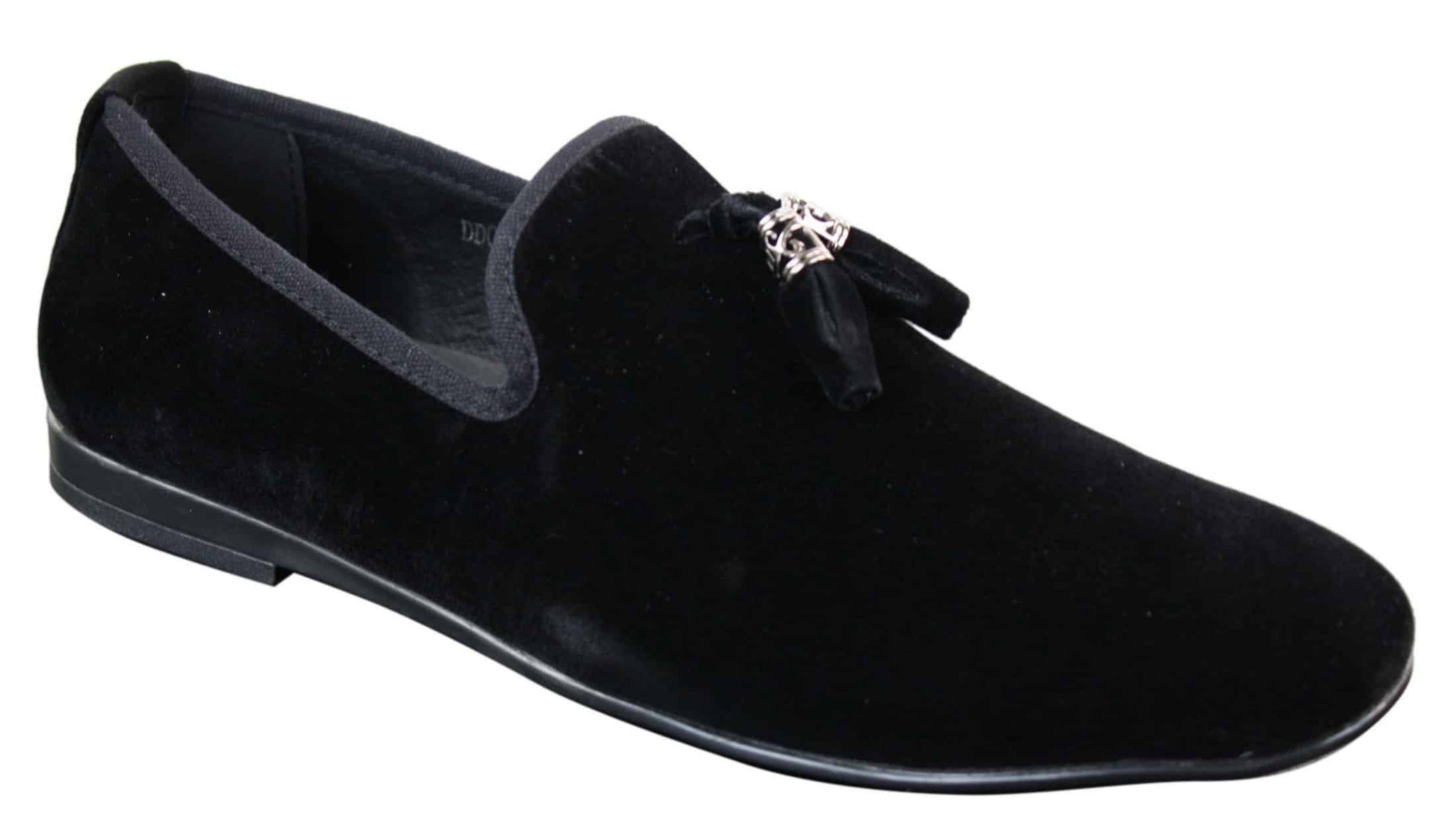 Elong dd0019 - Mocassins masculinos de veludo com detalhes em camurça e borla, estilo mocassim, elegantes e casuais, nas cores vinho e azul marinho.