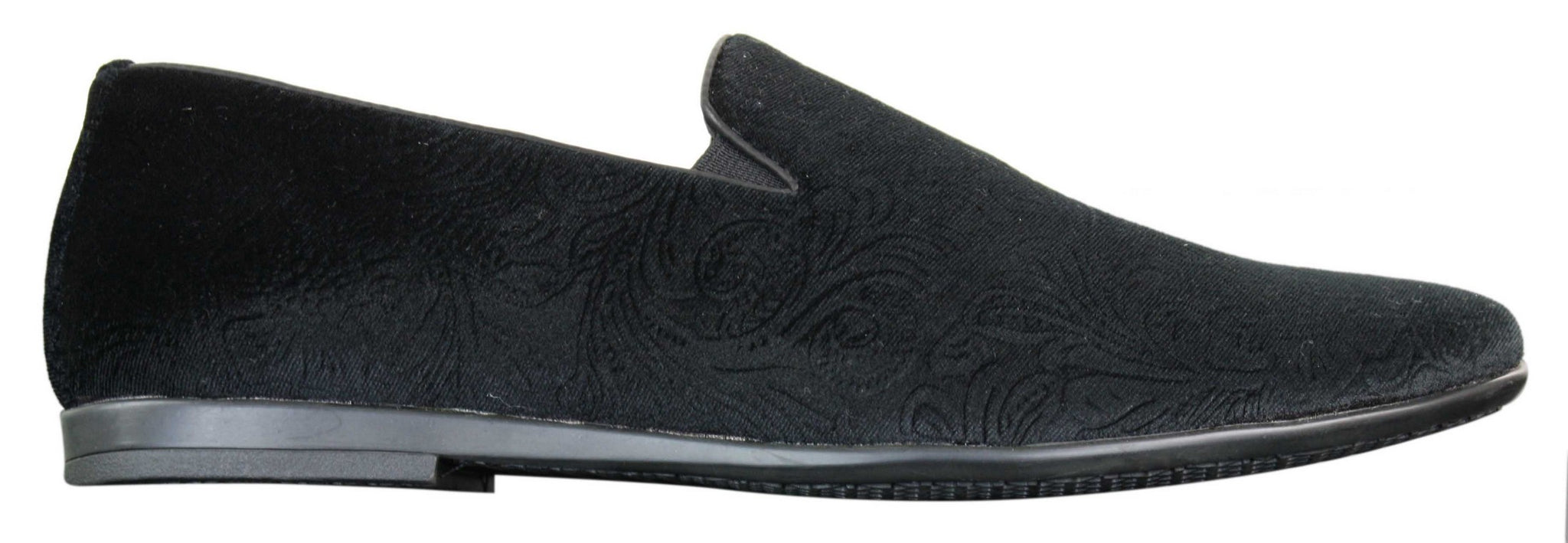 Elong DD0083 - Mocassins masculinos de veludo com estampa paisley, estilo mocassim, para condução, elegantes e casuais, nas cores vinho, azul marinho e preto.