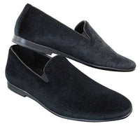 Elong DD0083 - Mocassins masculinos de veludo com estampa paisley, estilo mocassim, para condução, elegantes e casuais, nas cores vinho, azul marinho e preto.