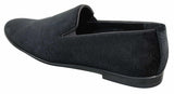 Elong DD0083 - Mocassins masculinos de veludo com estampa paisley, estilo mocassim, para condução, elegantes e casuais, nas cores vinho, azul marinho e preto.