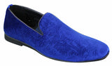 Elong DD0083 - Mocassins masculinos de veludo com estampa paisley, estilo mocassim, para condução, elegantes e casuais, nas cores vinho, azul marinho e preto.