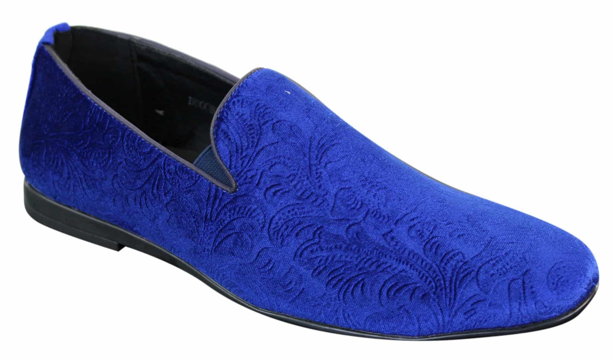 Elong DD0083 - Mocassins masculinos de veludo com estampa paisley, estilo mocassim, para condução, elegantes e casuais, nas cores vinho, azul marinho e preto.