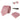 Conjunto de presente com gravata rosa com diamantes, lenço de bolso, abotoaduras e alfinete para gravata de camisa em cetim.