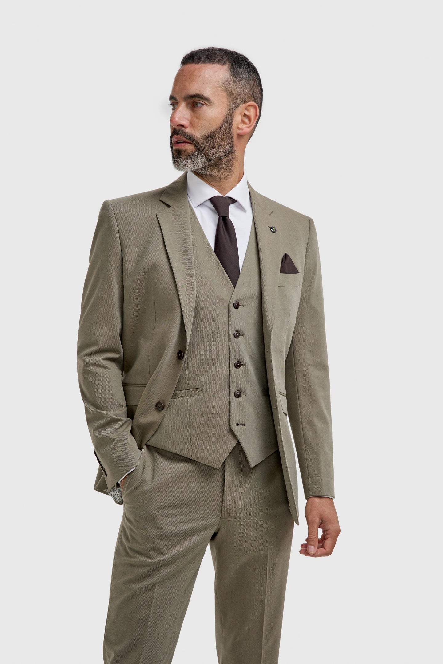 Donatella - Blazer masculino verde sálvia de corte ajustado