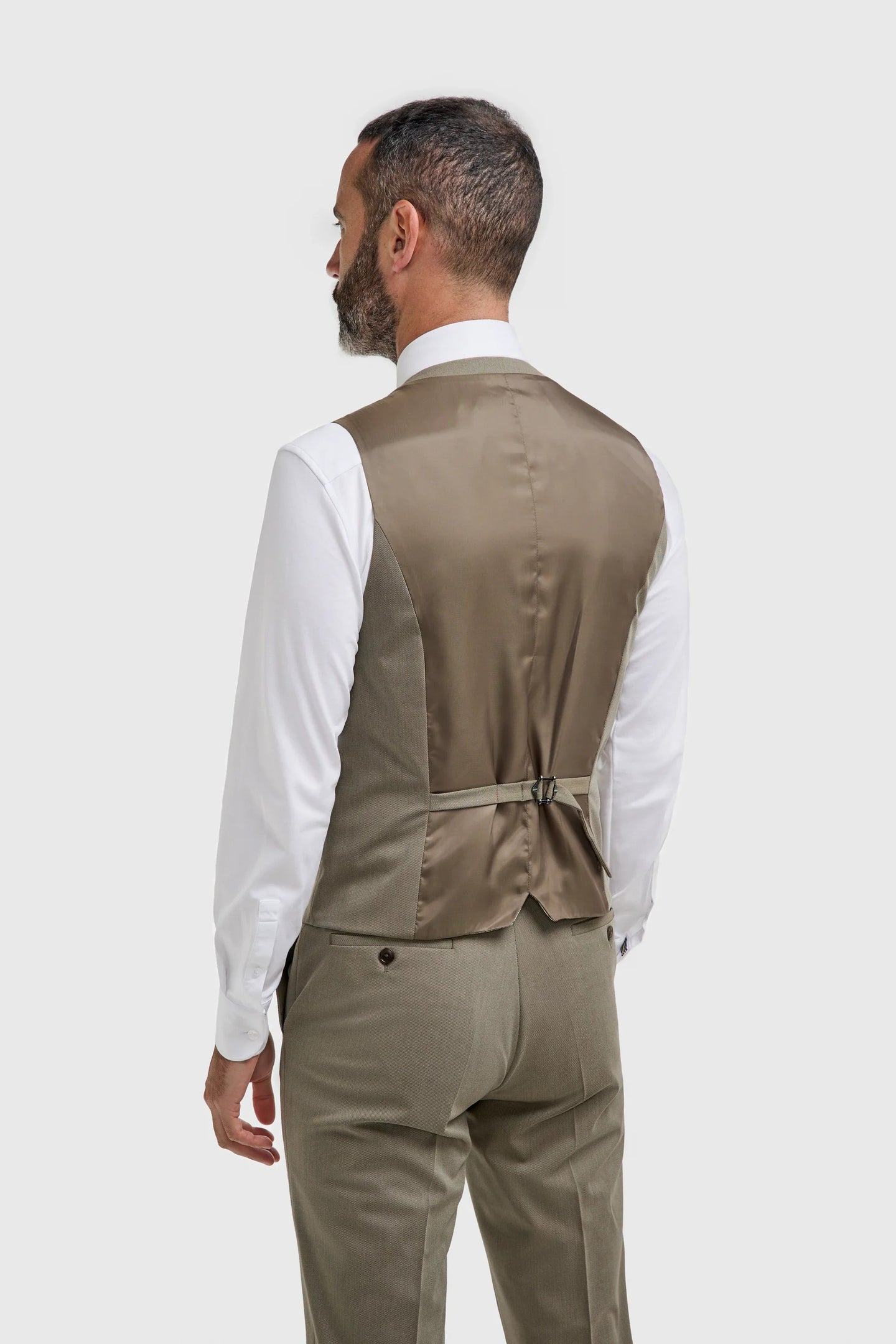 Donatella - Colete masculino verde sálvia de corte ajustado