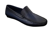 Mocassins masculinos de couro legítimo, estilo slip-on, elegantes e casuais, com design vintage retrô.