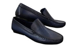 Mocassins masculinos de couro legítimo, estilo slip-on, elegantes e casuais, com design vintage retrô.