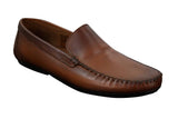 Mocassins masculinos de couro legítimo, estilo slip-on, elegantes e casuais, com design vintage retrô.