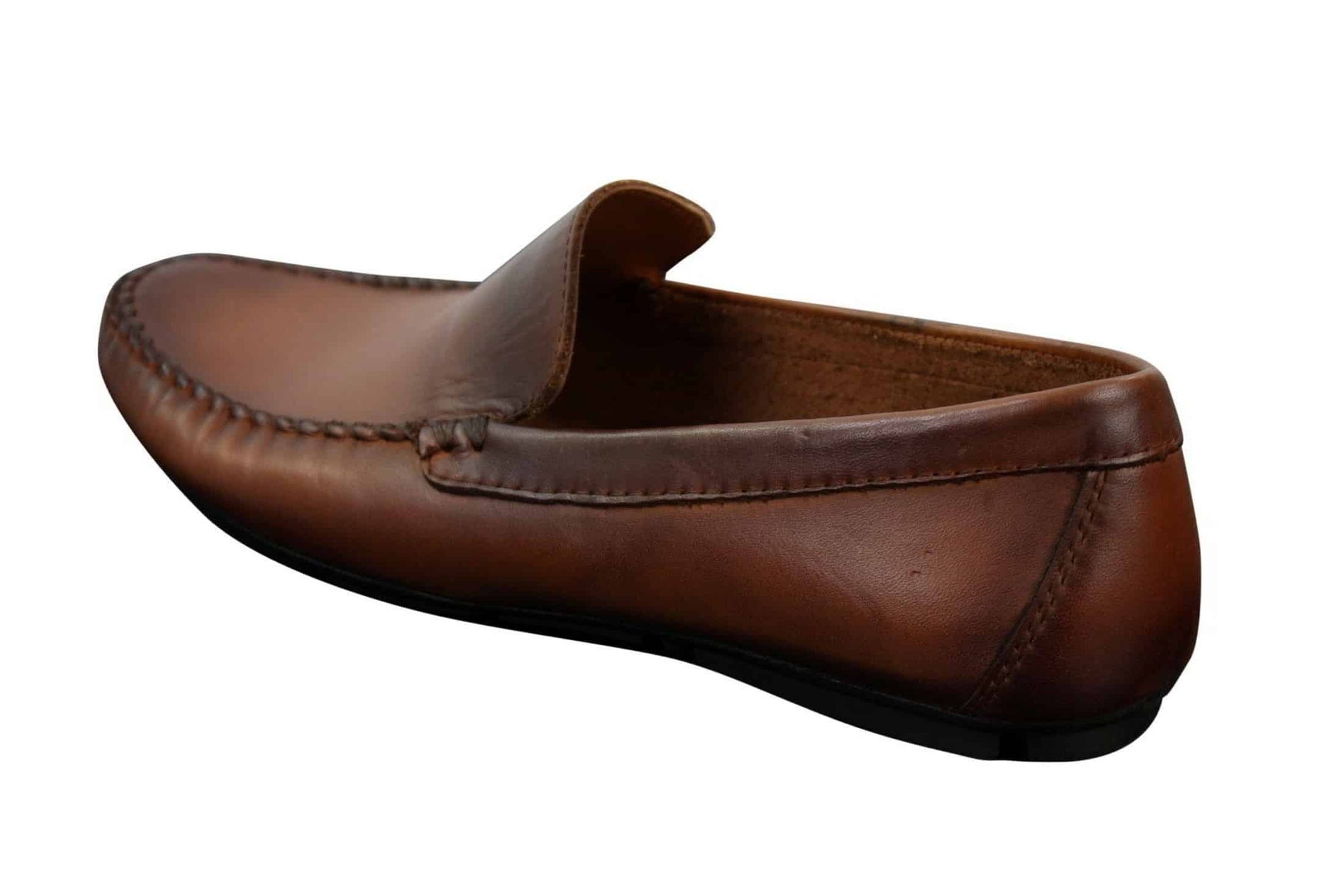 Mocassins masculinos de couro legítimo, estilo slip-on, elegantes e casuais, com design vintage retrô.