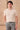 Camisa polo masculina creme com textura canelada