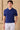 Camisa polo masculina azul marinho com textura canelada