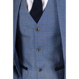 Earl - Blazer masculino azul xadrez