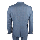 Earl - Blazer masculino azul xadrez