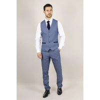 Colete masculino Earl azul xadrez