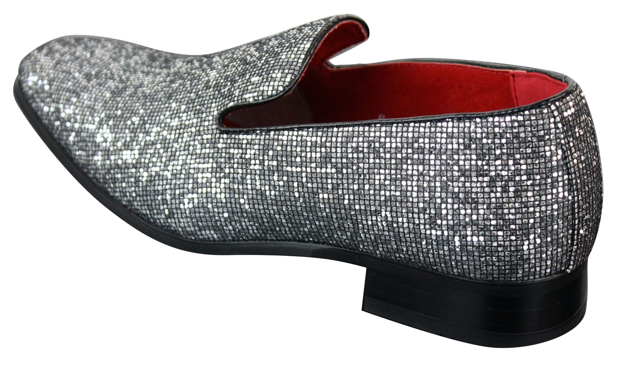 Rossellini Eastend Sapatos Masculinos Brilhantes Slip On com Glitter em Couro Envernizado para Festas