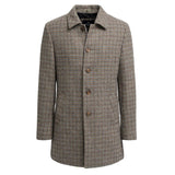 Eddie - Sobretudo masculino em tweed de lã marrom-claro