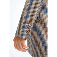 Eddie - Sobretudo masculino em tweed de lã marrom-claro