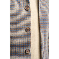 Eddie - Sobretudo masculino em tweed de lã marrom-claro