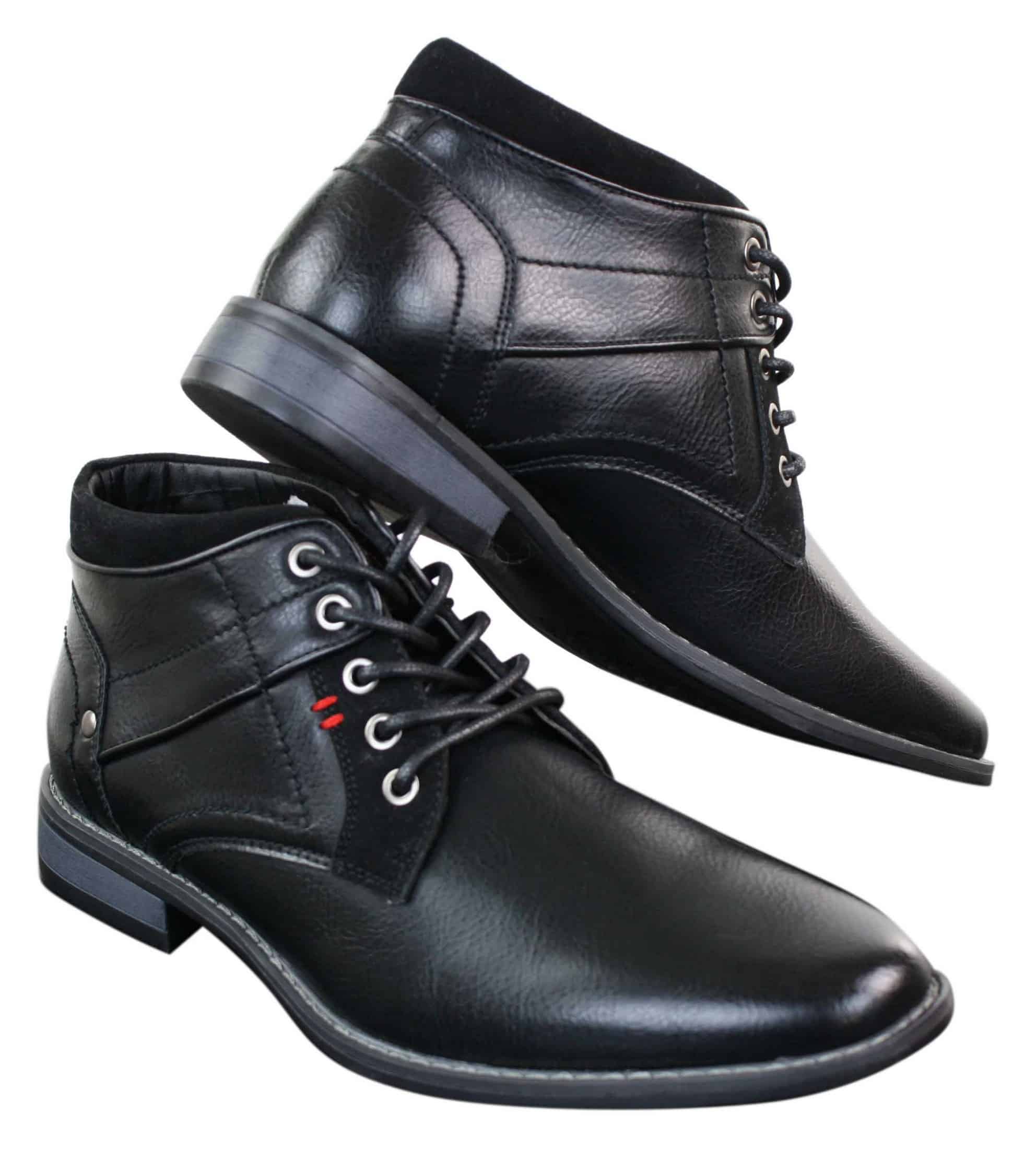 EL0603 - Botas Militares de Couro de Cano Curto Masculinas
