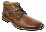 EL0603 - Botas Militares de Couro de Cano Curto Masculinas