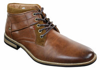 EL0603 - Botas Militares de Couro de Cano Curto Masculinas
