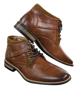 EL0603 - Botas Militares de Couro de Cano Curto Masculinas