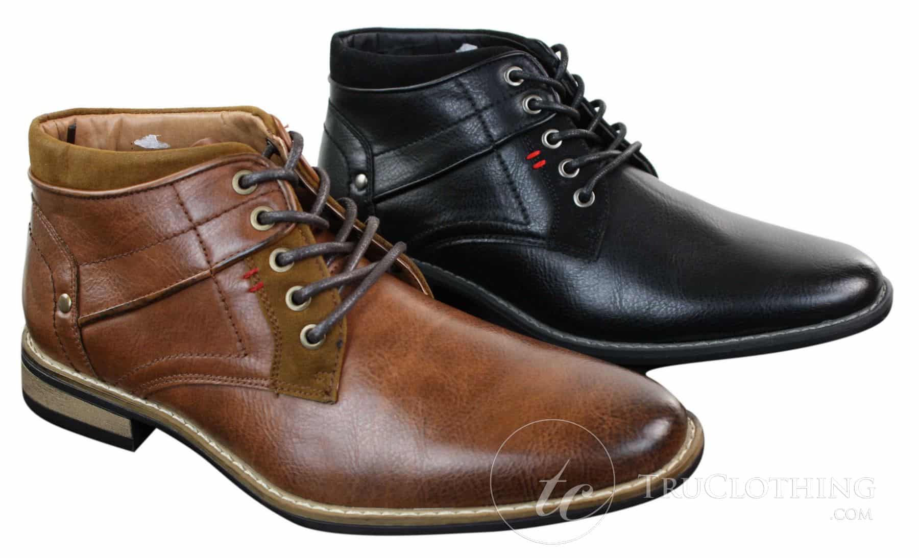 EL0603 - Botas Militares de Couro de Cano Curto Masculinas