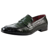 Mocassins sociais masculinos verdes sem fecho