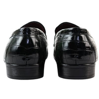 Mocassins sociais masculinos verdes sem fecho
