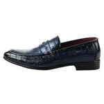 Mocassins masculinos formais azul-marinho