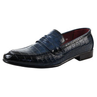 Mocassins masculinos formais azul-marinho