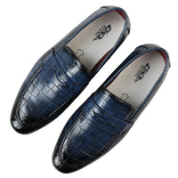Mocassins masculinos formais azul-marinho