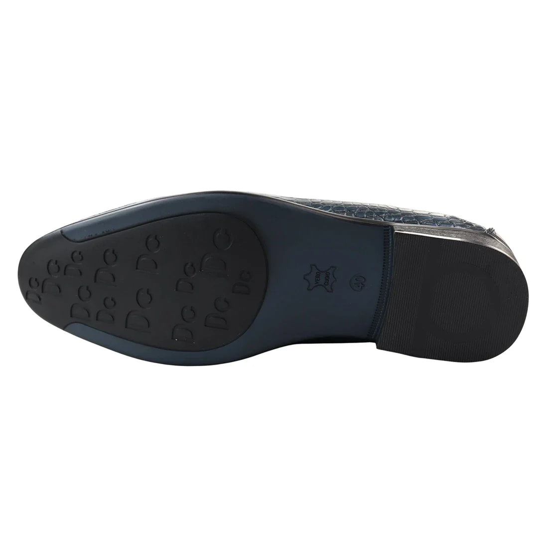 Mocassins masculinos formais azul-marinho