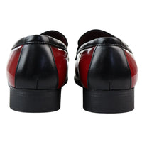 Mocassins vermelhos de verniz com borla para homem