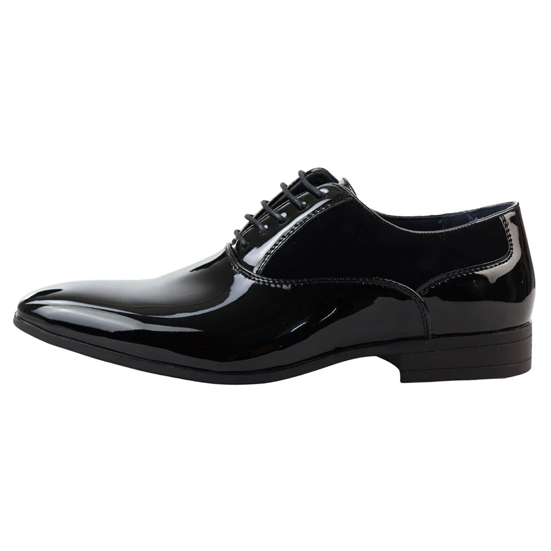 Sapatos Derby Masculinos Pretos com Cadarço