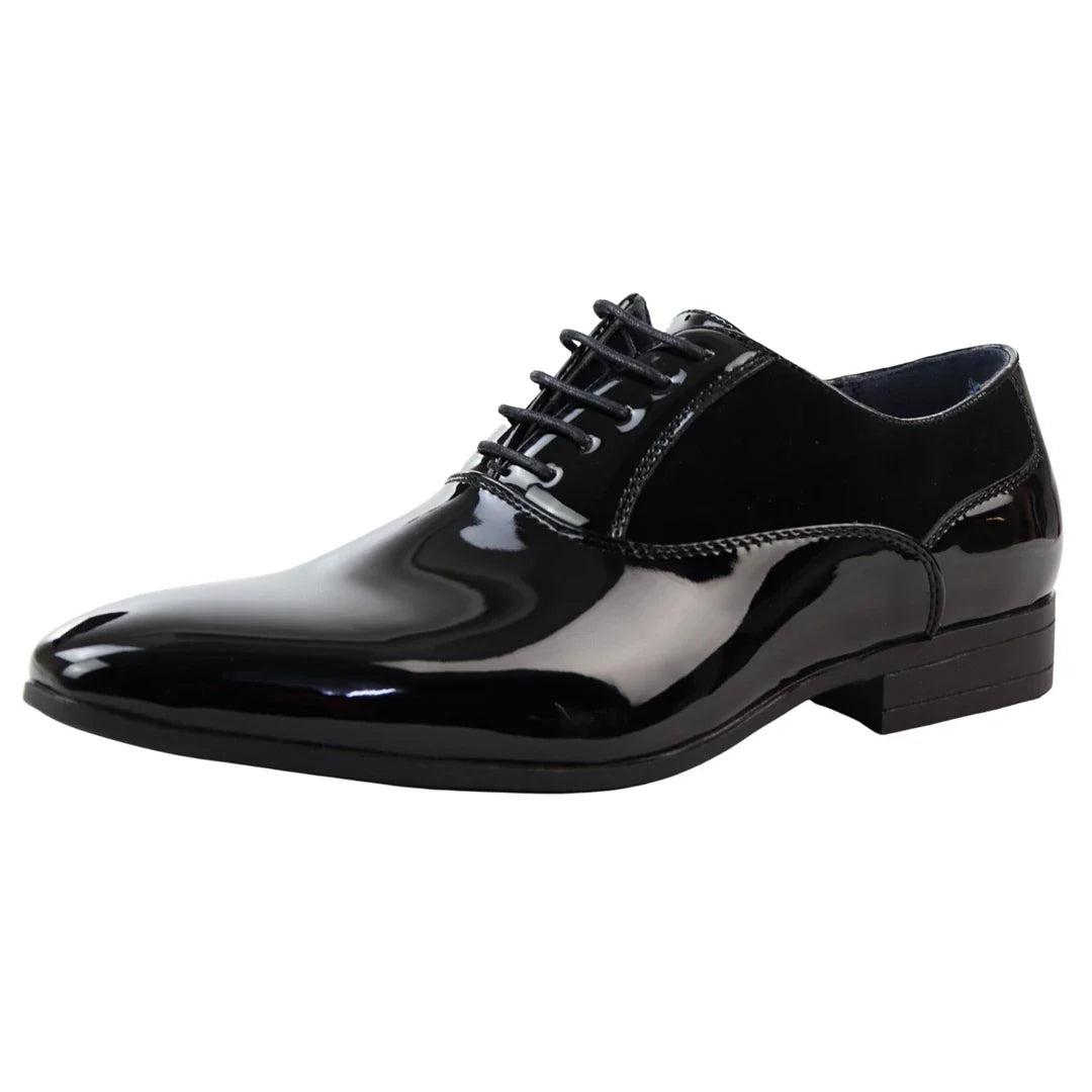Sapatos Derby Masculinos Pretos com Cadarço