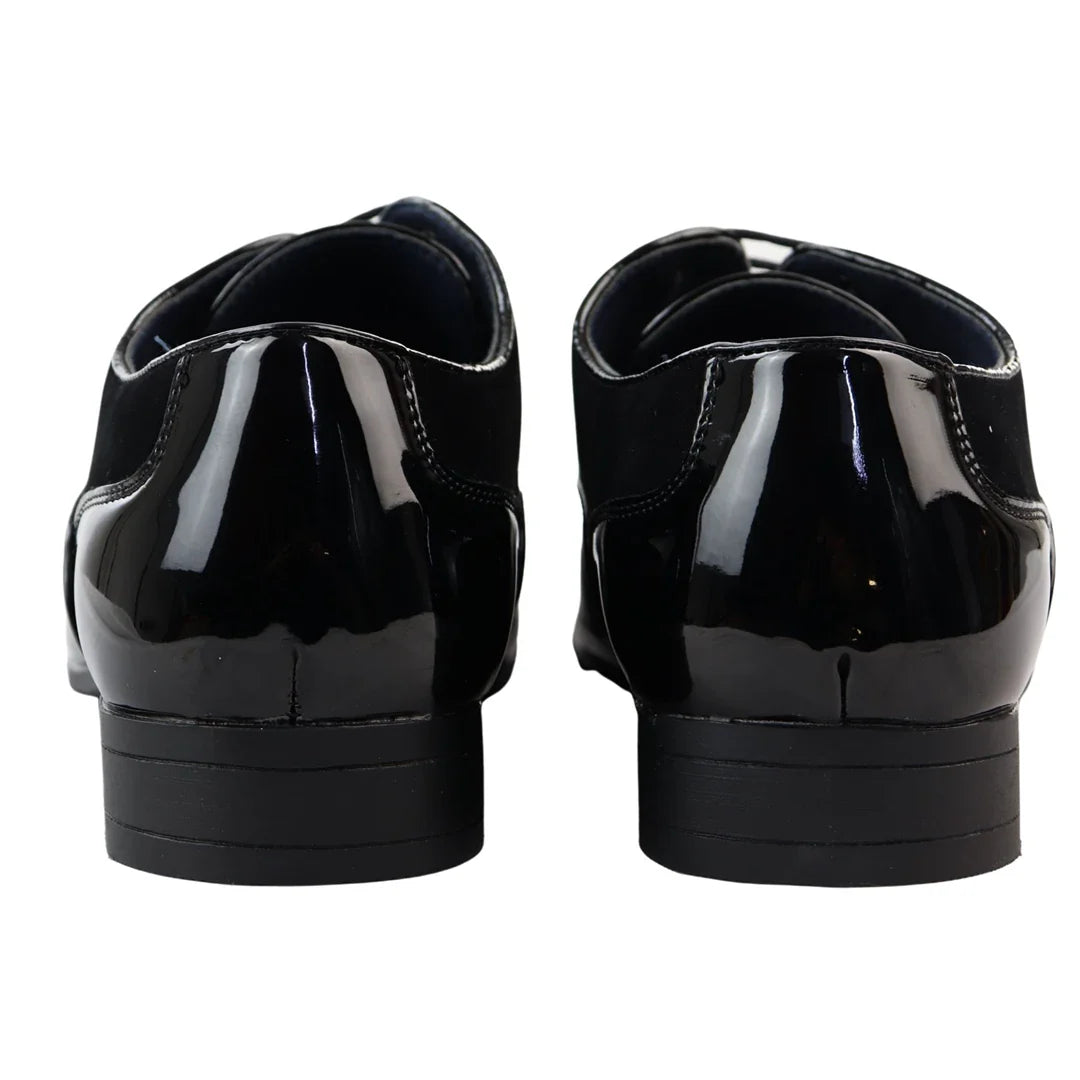 Sapatos Derby Masculinos Pretos com Cadarço