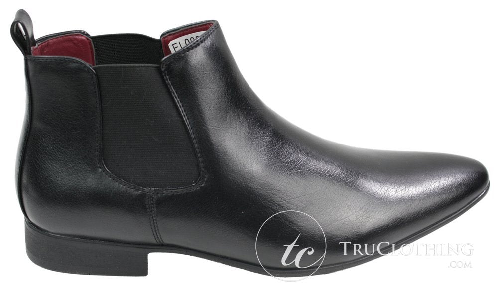 Botas de cano curto masculinas em couro preto e marrom, modelo italiano elegante, com cadarço.