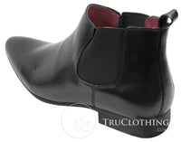 Botas de cano curto masculinas em couro preto e marrom, modelo italiano elegante, com cadarço.