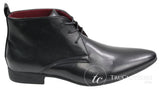 Botas masculinas de cano curto em couro preto e marrom, modelo slip-on, estilo italiano, para revendedor de queijo.