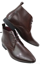 Botas masculinas de cano curto em couro preto e marrom, modelo slip-on, estilo italiano, para revendedor de queijo.