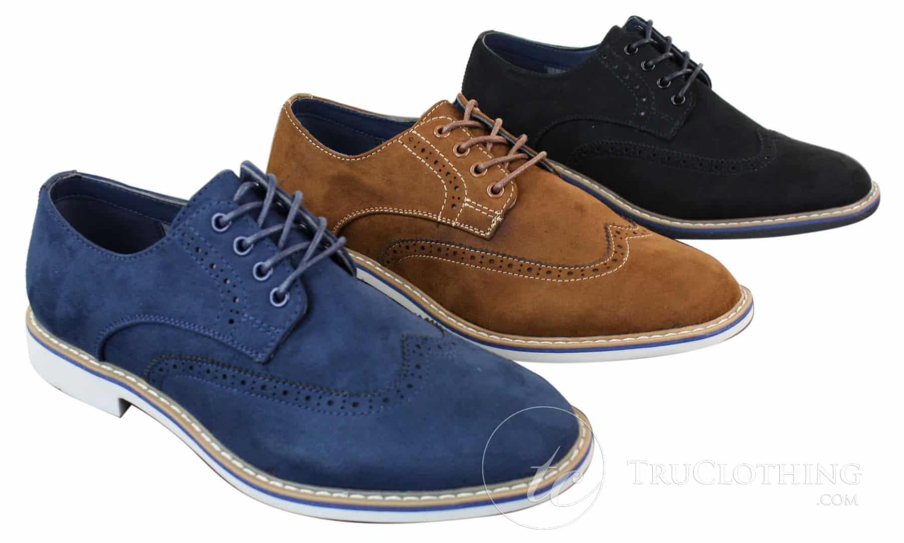 Elong EL0635 - Sapatos Brogue Masculinos Elegantes em Camurça e Couro Nobuck para um Estilo Casual Elegante