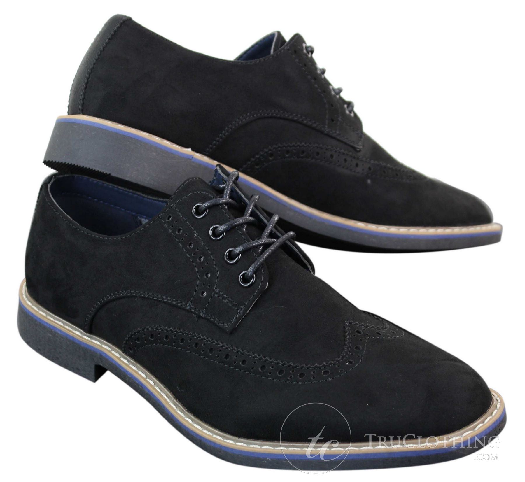 Elong EL0635 - Sapatos Brogue Masculinos Elegantes em Camurça e Couro Nobuck para um Estilo Casual Elegante