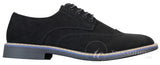 Elong EL0635 - Sapatos Brogue Masculinos Elegantes em Camurça e Couro Nobuck para um Estilo Casual Elegante