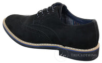 Elong EL0635 - Sapatos Brogue Masculinos Elegantes em Camurça e Couro Nobuck para um Estilo Casual Elegante
