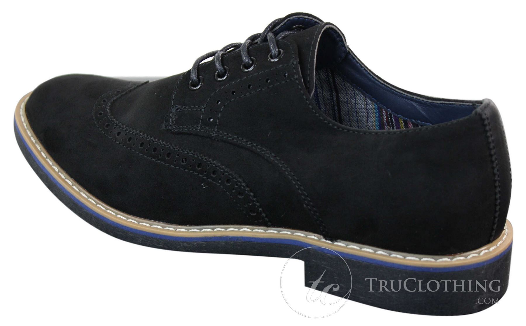 Elong EL0635 - Sapatos Brogue Masculinos Elegantes em Camurça e Couro Nobuck para um Estilo Casual Elegante