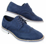 Elong EL0635 - Sapatos Brogue Masculinos Elegantes em Camurça e Couro Nobuck para um Estilo Casual Elegante