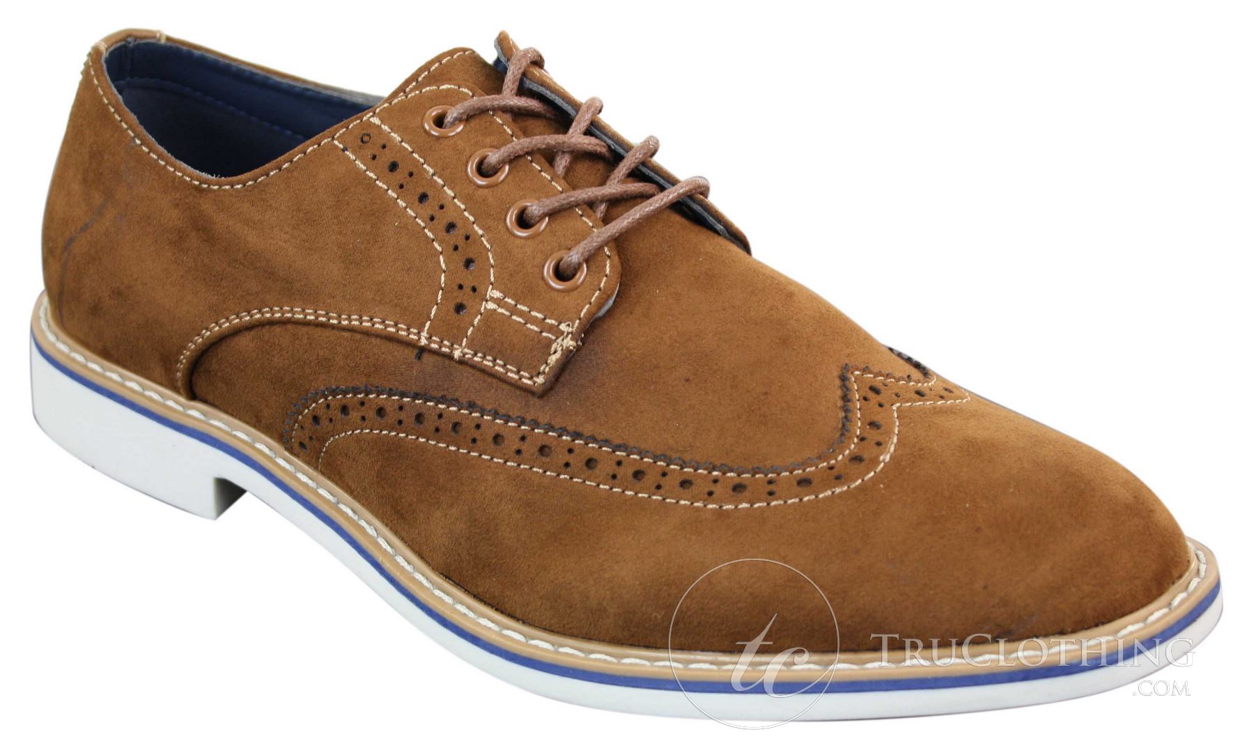 Elong EL0635 - Sapatos Brogue Masculinos Elegantes em Camurça e Couro Nobuck para um Estilo Casual Elegante