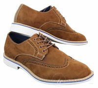 Elong EL0635 - Sapatos Brogue Masculinos Elegantes em Camurça e Couro Nobuck para um Estilo Casual Elegante
